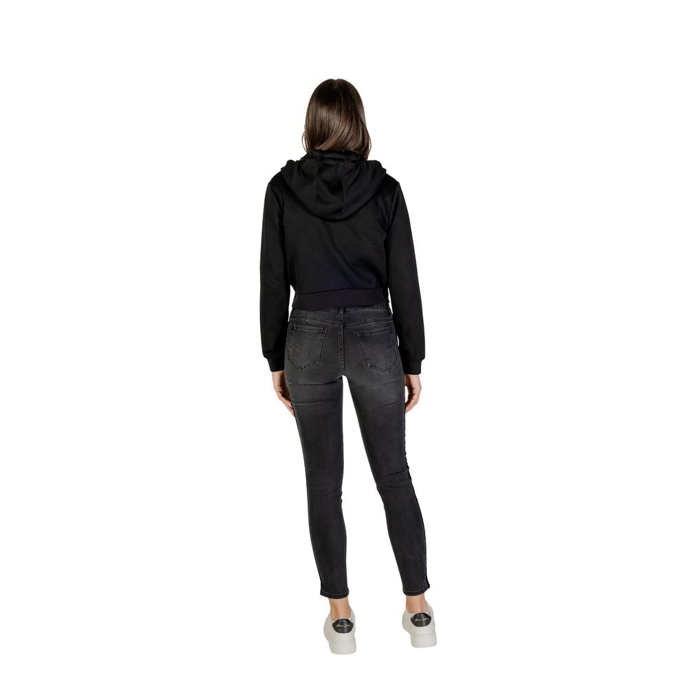 Sudadera con capucha de poliéster negra Guess Active