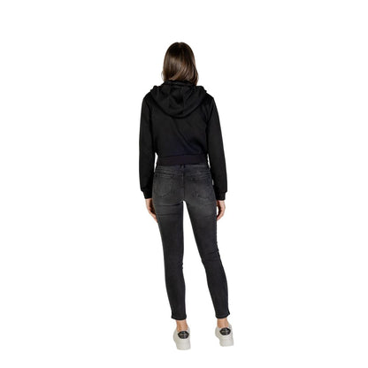 Sudadera con capucha de poliéster negra Guess Active