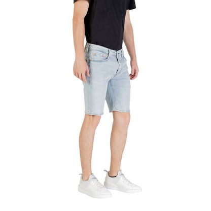Levi's Bermuda Shorts in Light Blue Cotton Model 405