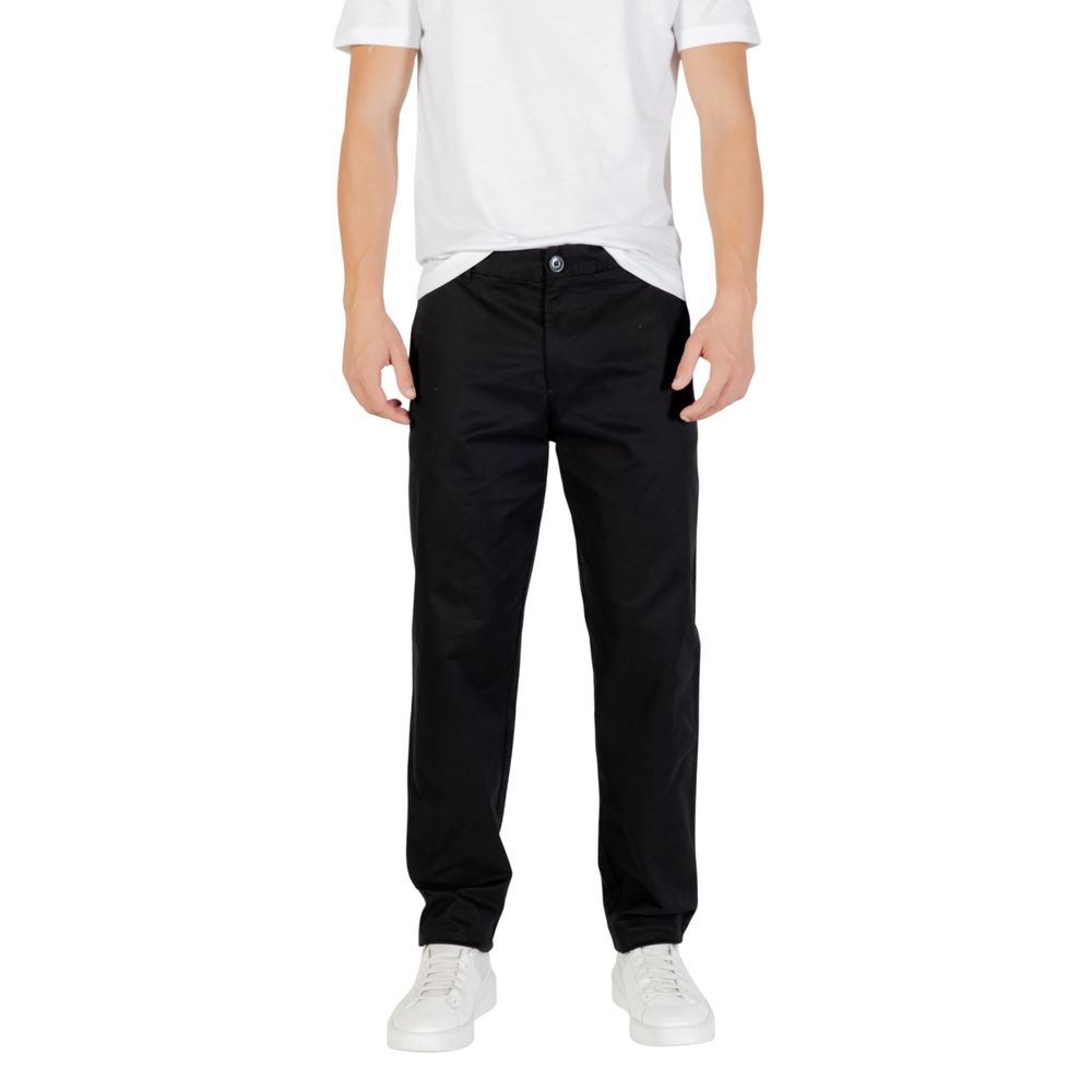 Armani Exchange Pantalon en Coton Noir - Coupe Slim Moderne