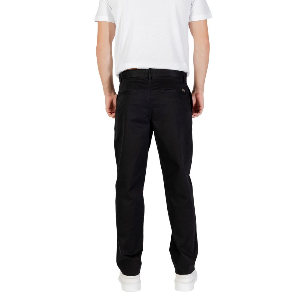 Armani Exchange Pantalon en Coton Noir - Coupe Slim Moderne