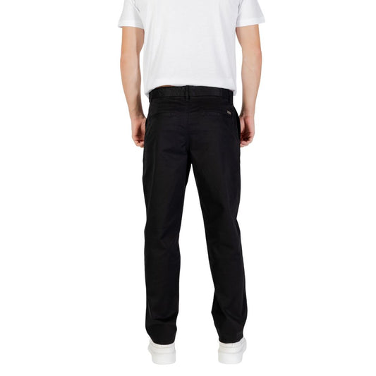 Armani Exchange Pantalones Negros De Algodón - Corte Ajustado Moderno