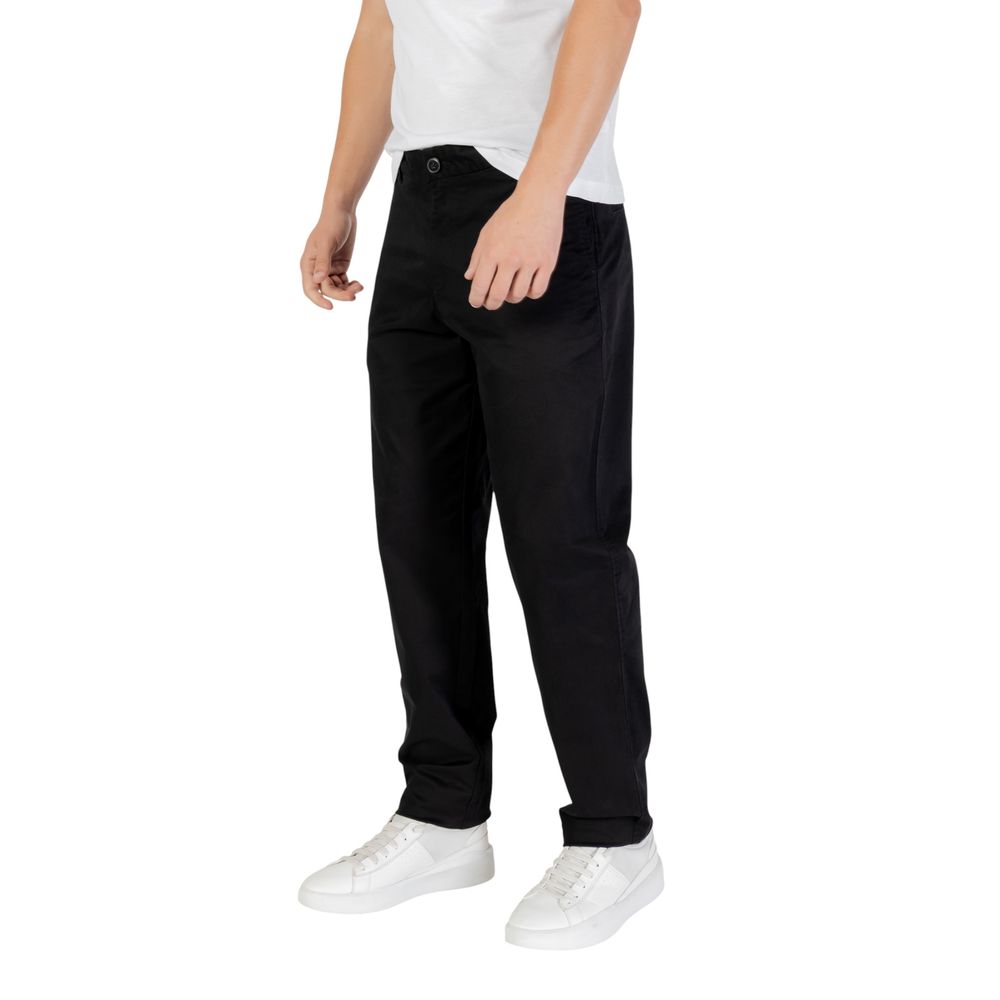 Armani Exchange Pantalon en Coton Noir - Coupe Slim Moderne