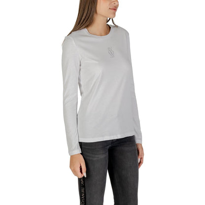 Camiseta de manga larga blanca de algodón Armani Exchange