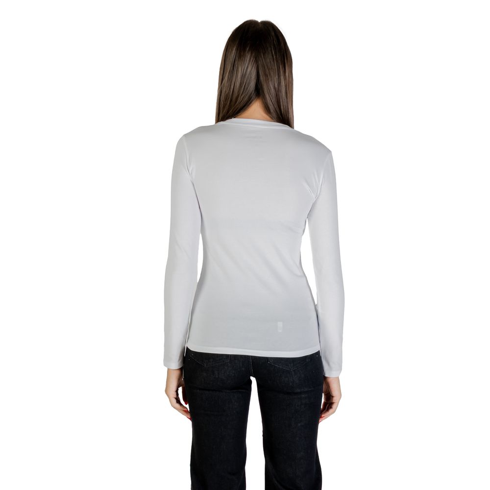 Camiseta de manga larga blanca de algodón Armani Exchange