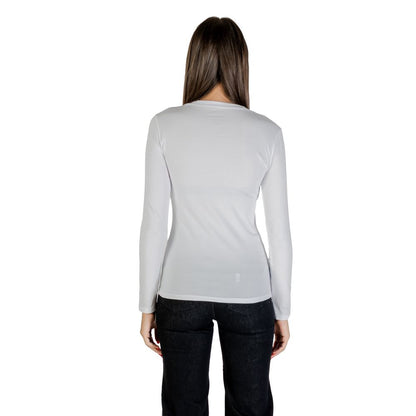 Camiseta de manga larga blanca de algodón Armani Exchange