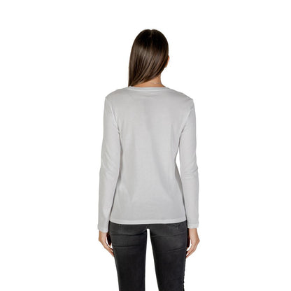 Camiseta de manga larga blanca de algodón Armani Exchange