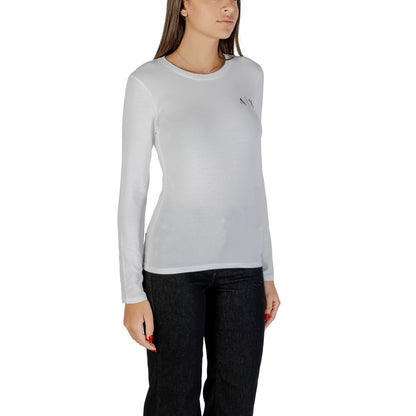 Camiseta de manga larga blanca de algodón Armani Exchange