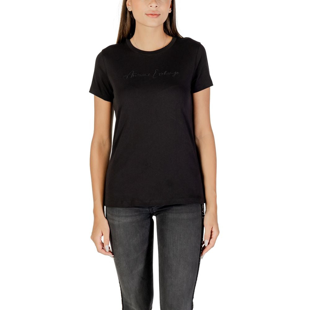 T-shirt en coton noir Armani Exchange