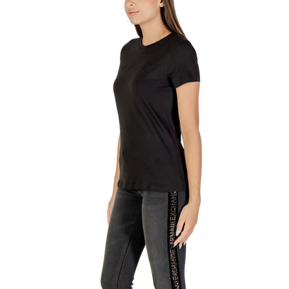 T-shirt en coton noir Armani Exchange
