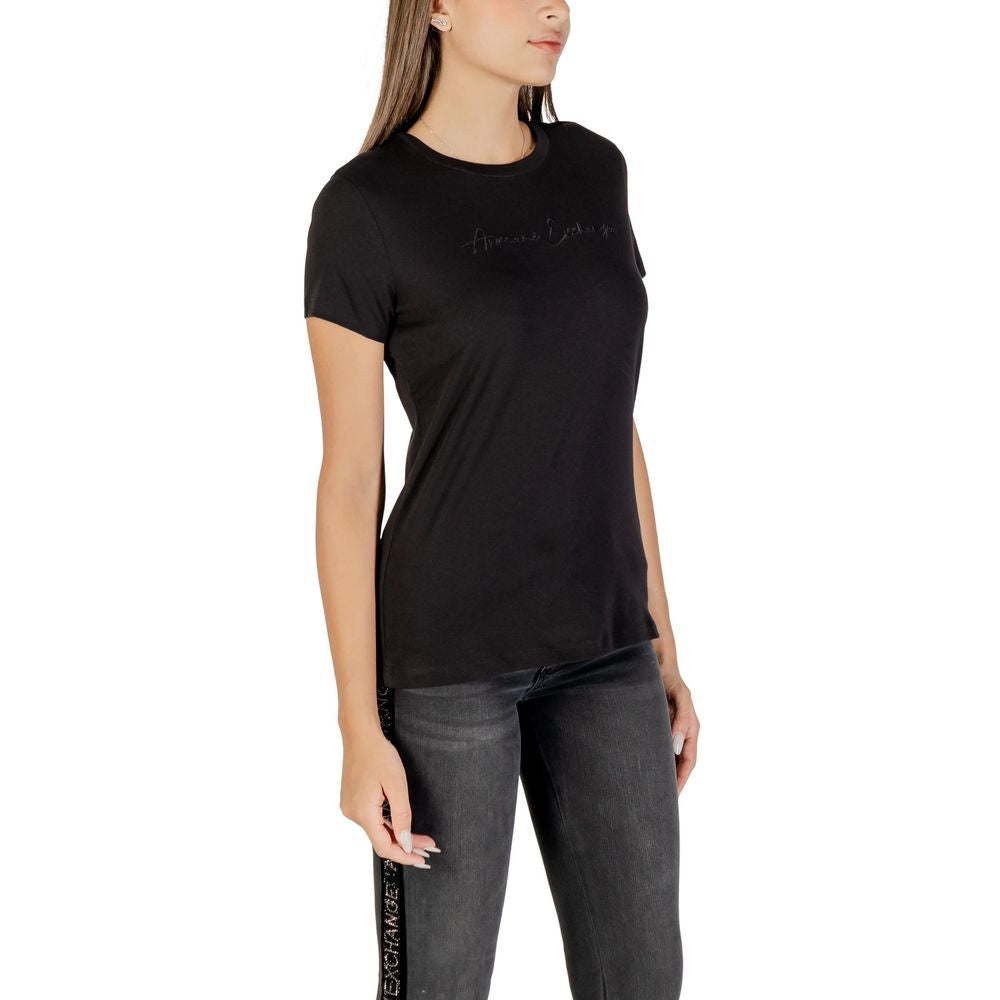 T-shirt en coton noir Armani Exchange