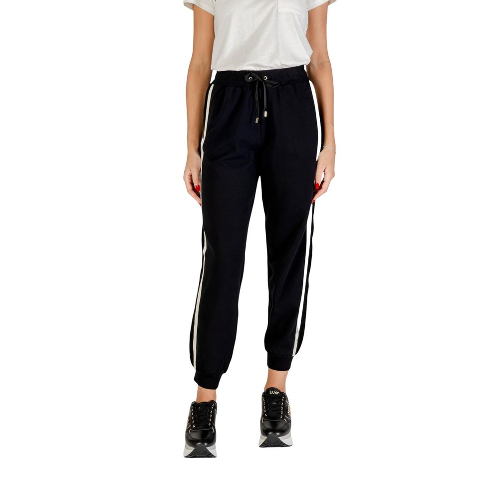 Pantalón jogger de algodón blanco y negro de Liu Jo (pantalón de entrenamiento)