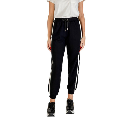 Pantalón jogger de algodón blanco y negro de Liu Jo (pantalón de entrenamiento)
