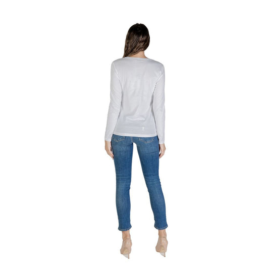 Camiseta de manga larga de algodón blanco Liu Jo