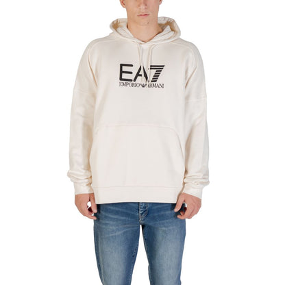 Sudadera EA7 Emporio Armani de algodón en blanco y negro