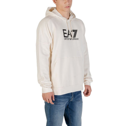 Sudadera EA7 Emporio Armani de algodón en blanco y negro