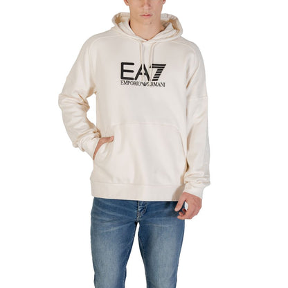 Sudadera EA7 Emporio Armani de algodón en blanco y negro