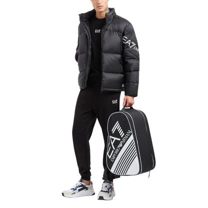 Sudadera de algodón negra EA7 Emporio Armani