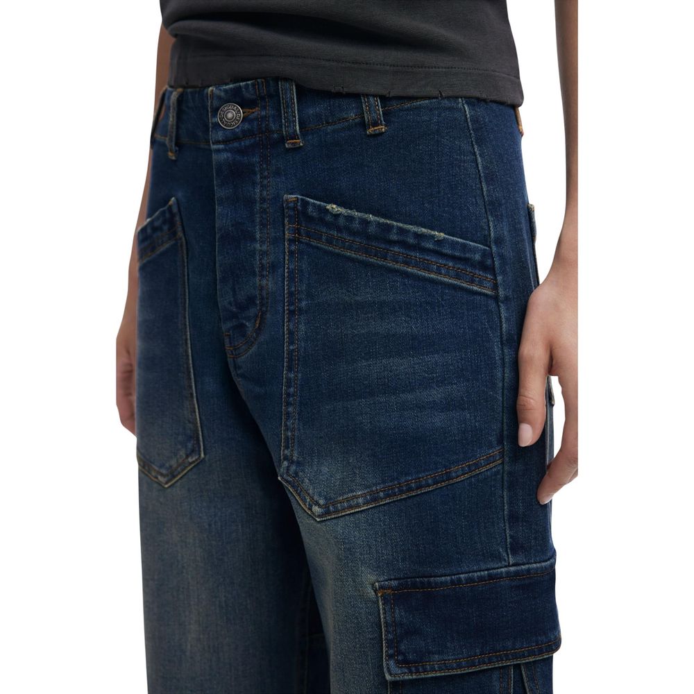Desigual Jean en Coton Bleu Coupe Boyfriend Denim Parker
