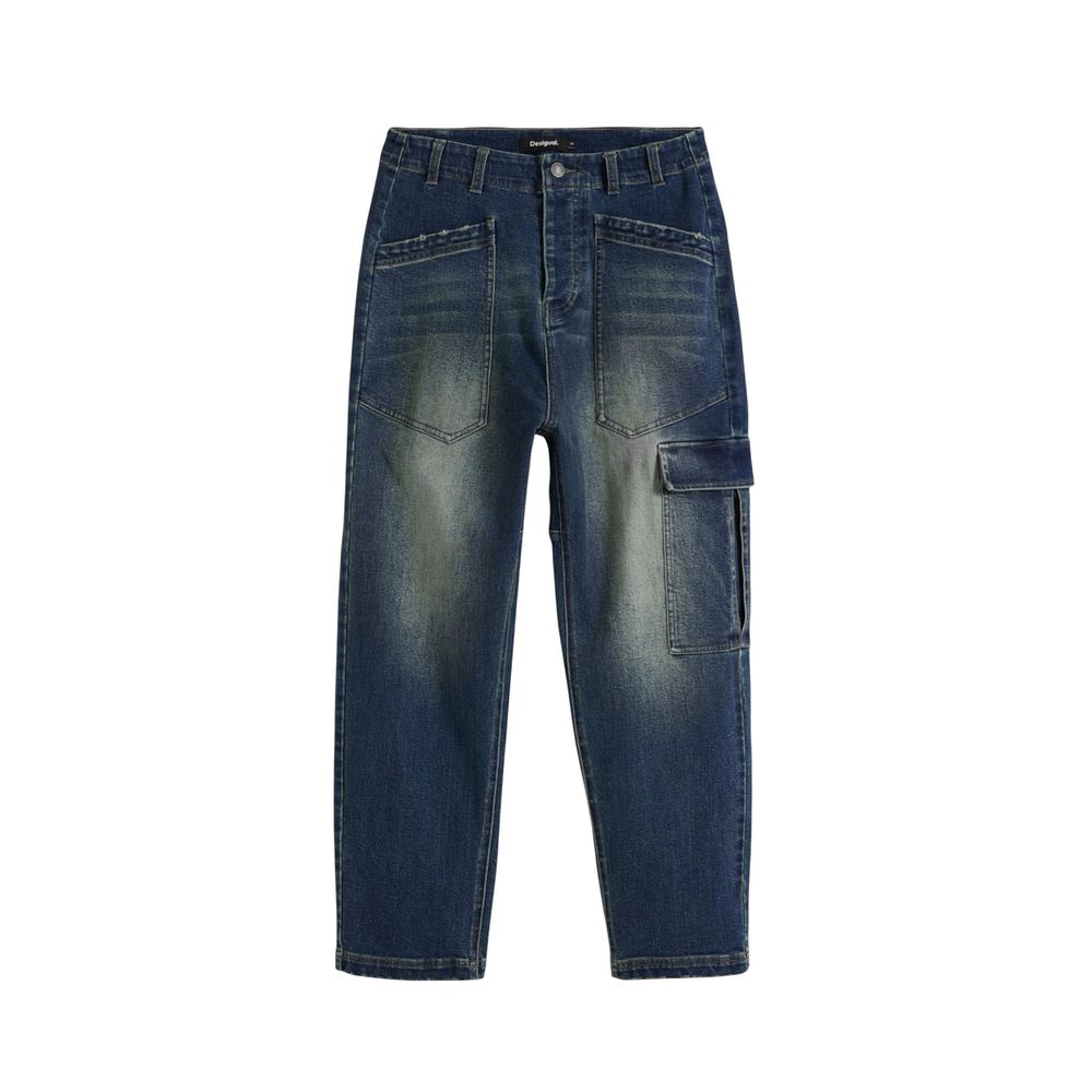 Desigual Jean en Coton Bleu Coupe Boyfriend Denim Parker