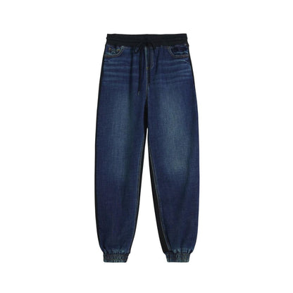 Pantalones Jogger De Algodón Azul Desigual Confort Atlético