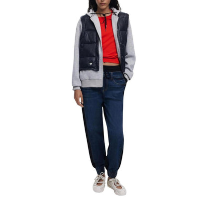 Pantalones Jogger De Algodón Azul Desigual Confort Atlético