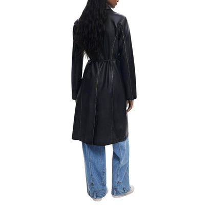 Abrigo Desigual De Polietileno Negro - Ref Chaq Lilly