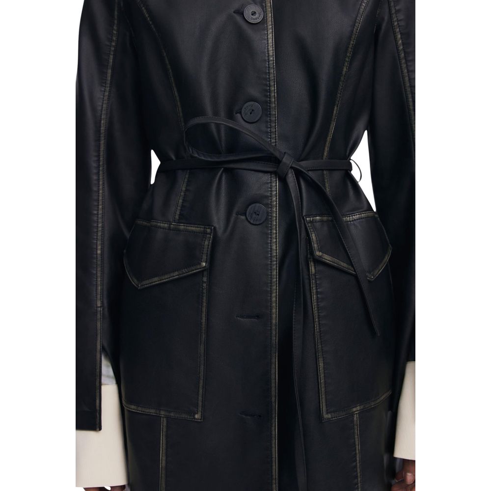 Abrigo Desigual De Polietileno Negro - Ref Chaq Lilly