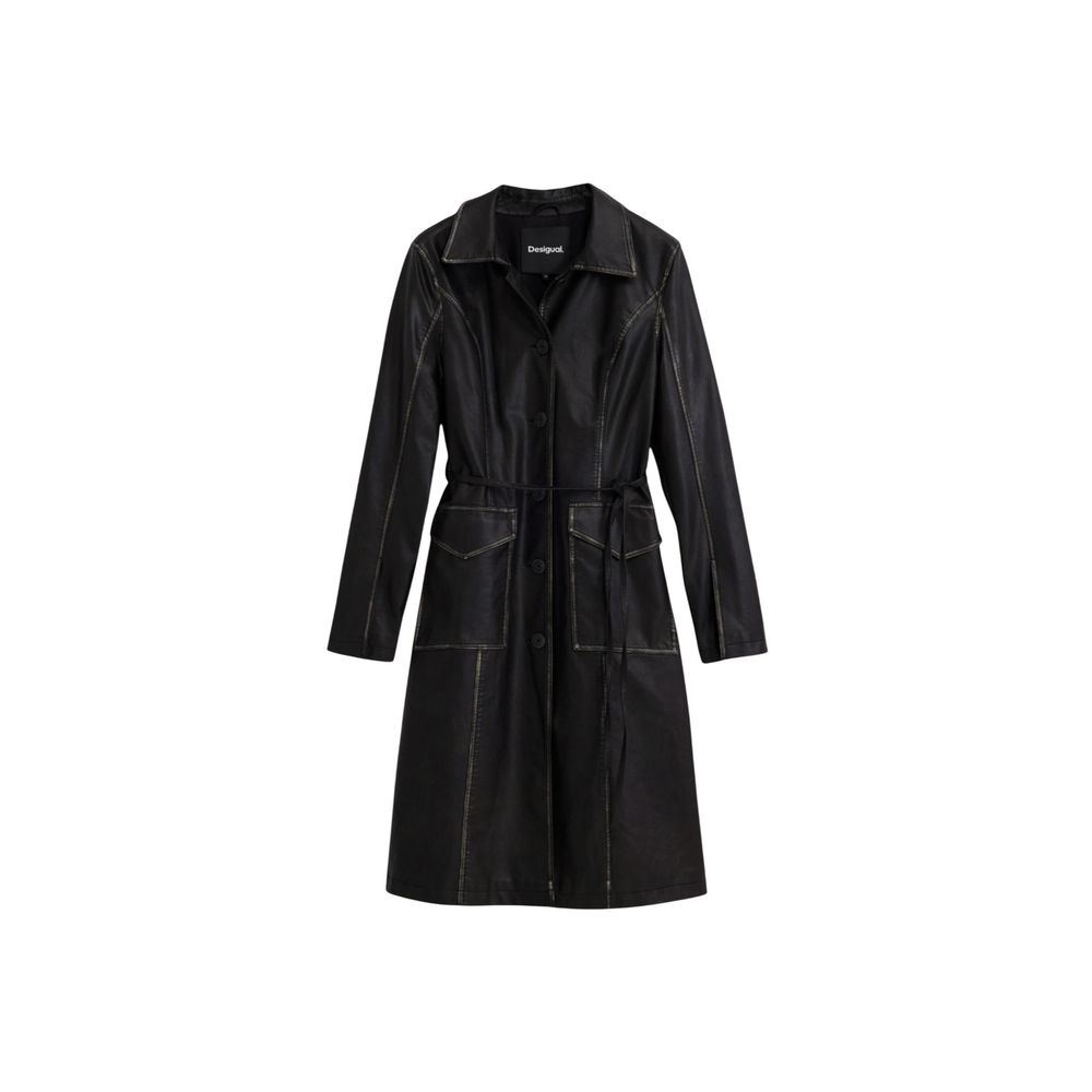 Abrigo Desigual De Polietileno Negro - Ref Chaq Lilly