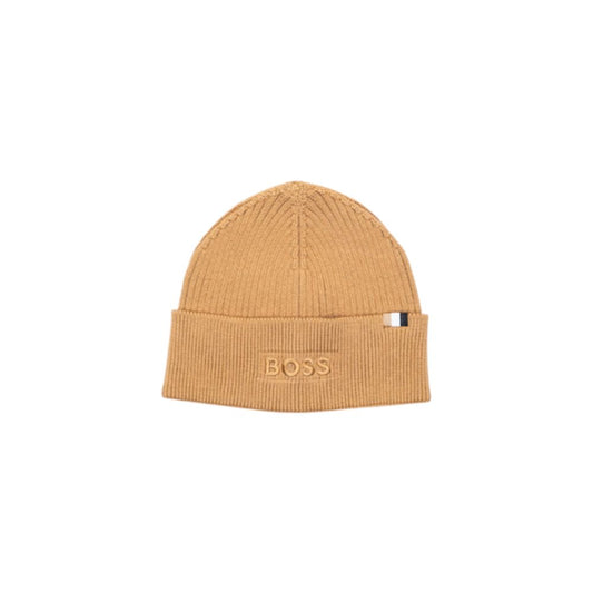 Gorra de algodón beige de Hugo Boss (gorra de béisbol)