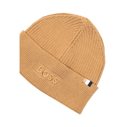 Gorra de algodón beige de Hugo Boss (gorra de béisbol)