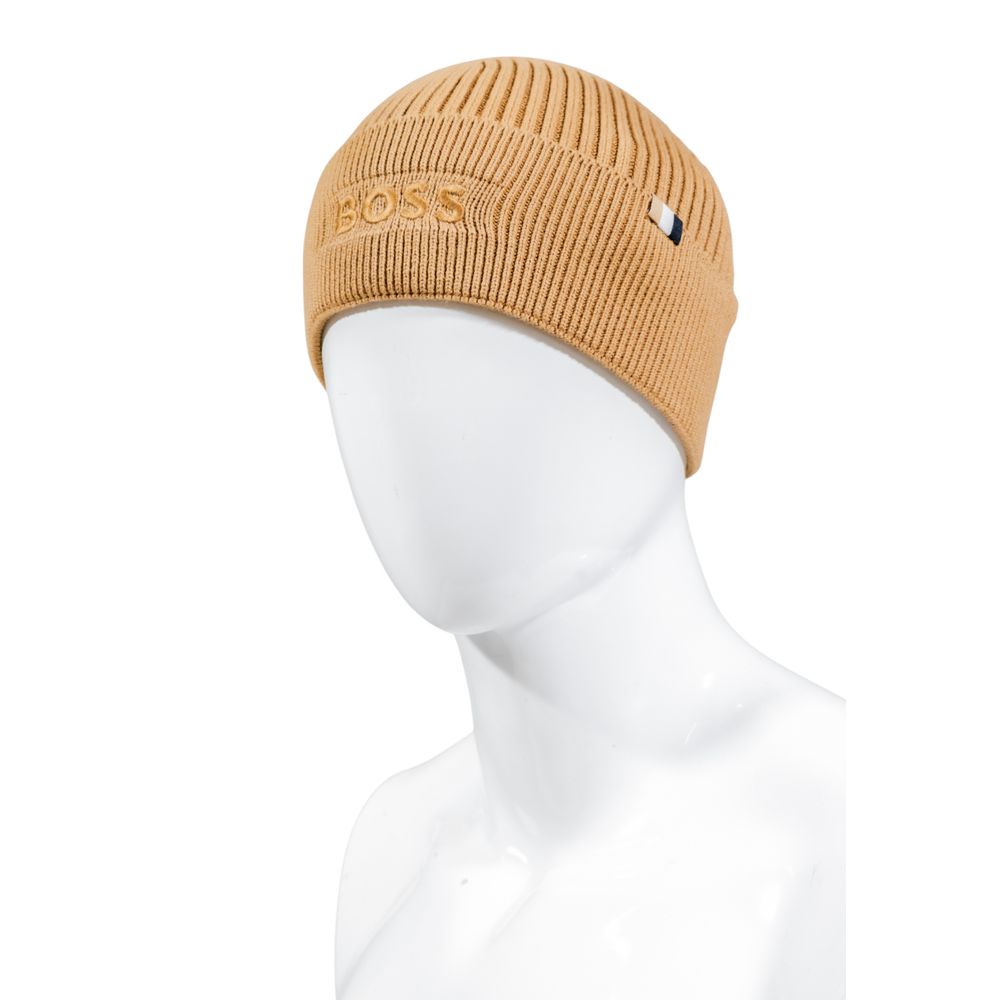 Gorra de algodón beige de Hugo Boss (gorra de béisbol)