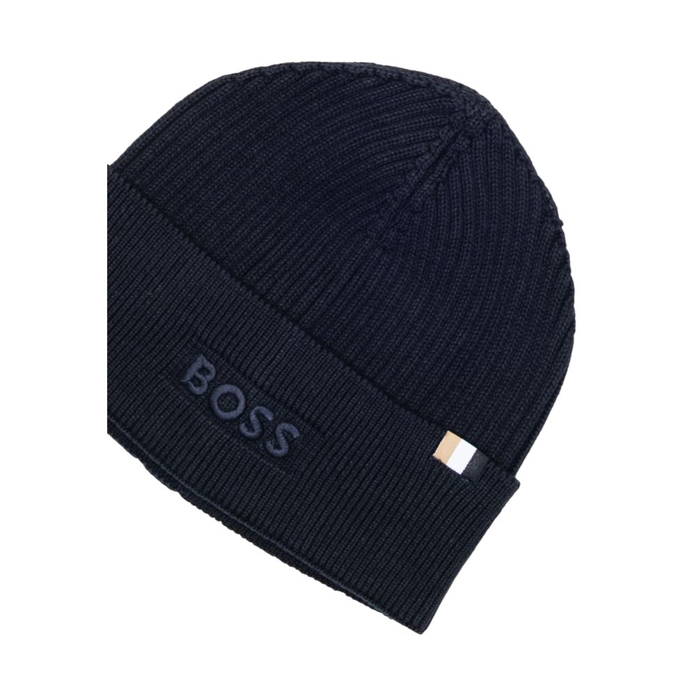 Gorra de algodón azul Hugo Boss (gorra de béisbol)