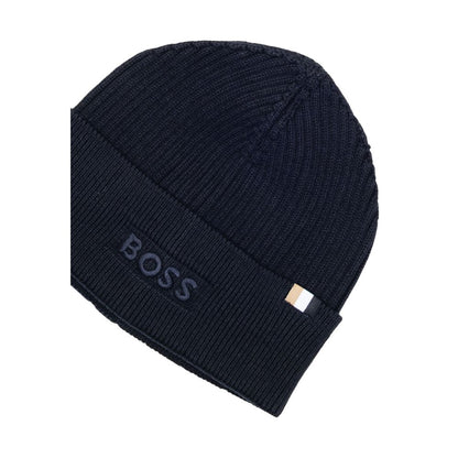 Gorra de algodón azul Hugo Boss (gorra de béisbol)