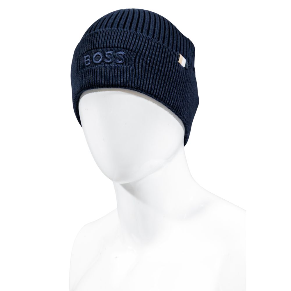 Gorra de algodón azul Hugo Boss (gorra de béisbol)