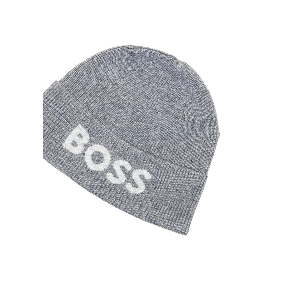 Gorra Hugo Boss gris de poliamida reciclada (gorra de béisbol)