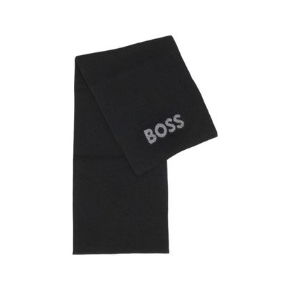 Bufanda de poliacrílico negra Hugo Boss