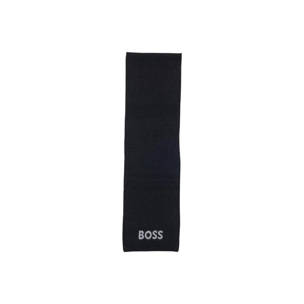 Bufanda de poliacrílico negra Hugo Boss