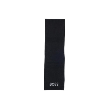 Bufanda de poliacrílico negra Hugo Boss