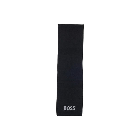 Bufanda de poliacrílico negra Hugo Boss
