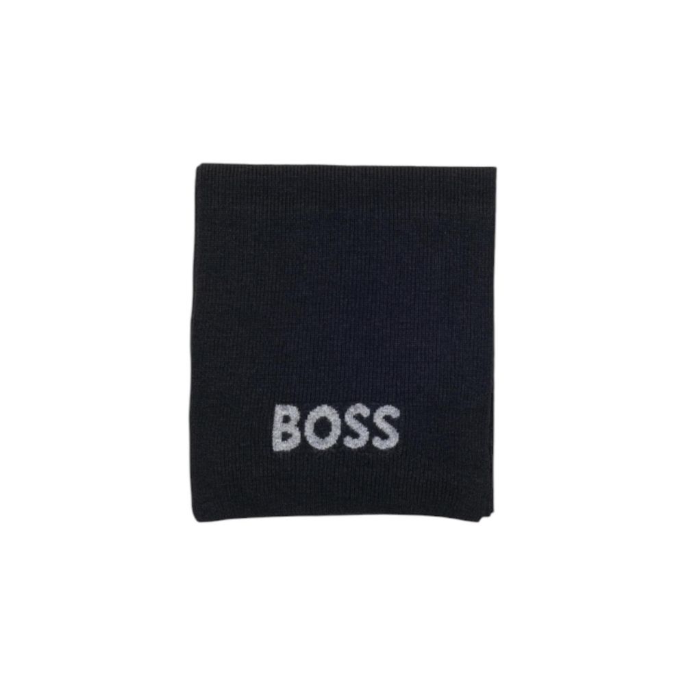 Bufanda de poliacrílico negra Hugo Boss