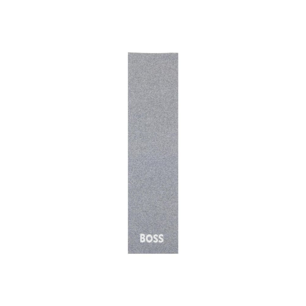 Bufanda de poliacrílico gris de Hugo Boss