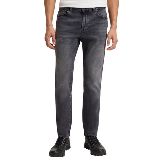 Hugo Boss Jeans de algodón grises de corte relajado