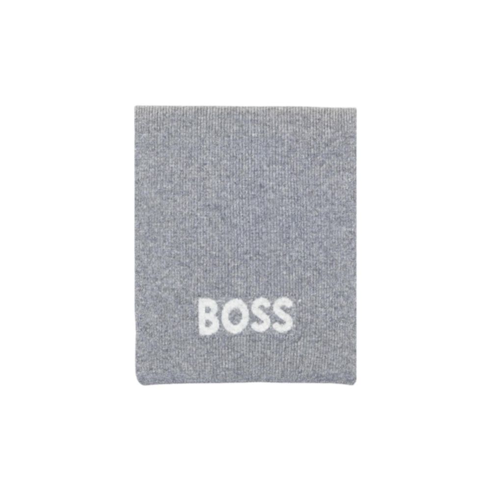 Bufanda de poliacrílico gris de Hugo Boss