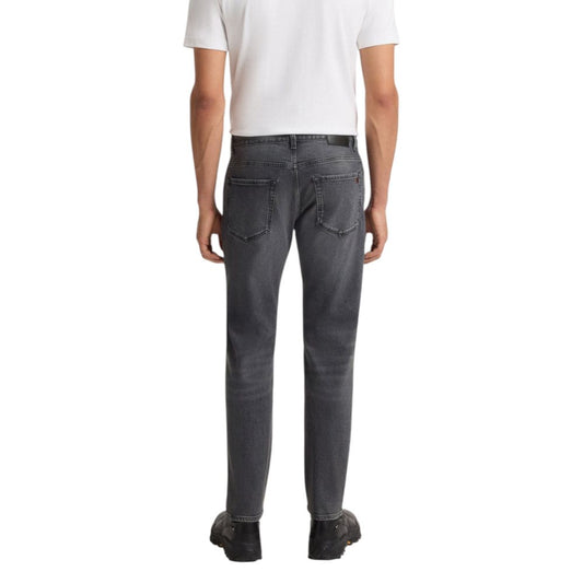 Hugo Boss Jeans de algodón grises de corte relajado
