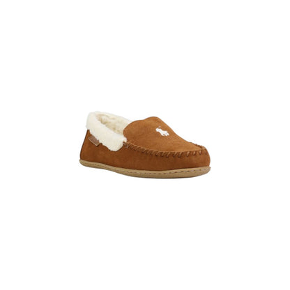 Pantoufles Ralph Lauren en Daim Marron Modèle Collins RF103843