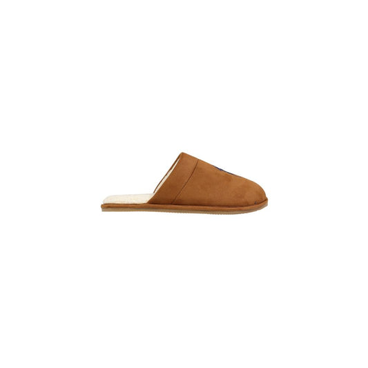 Pantuflas de tela marrón de Ralph Lauren