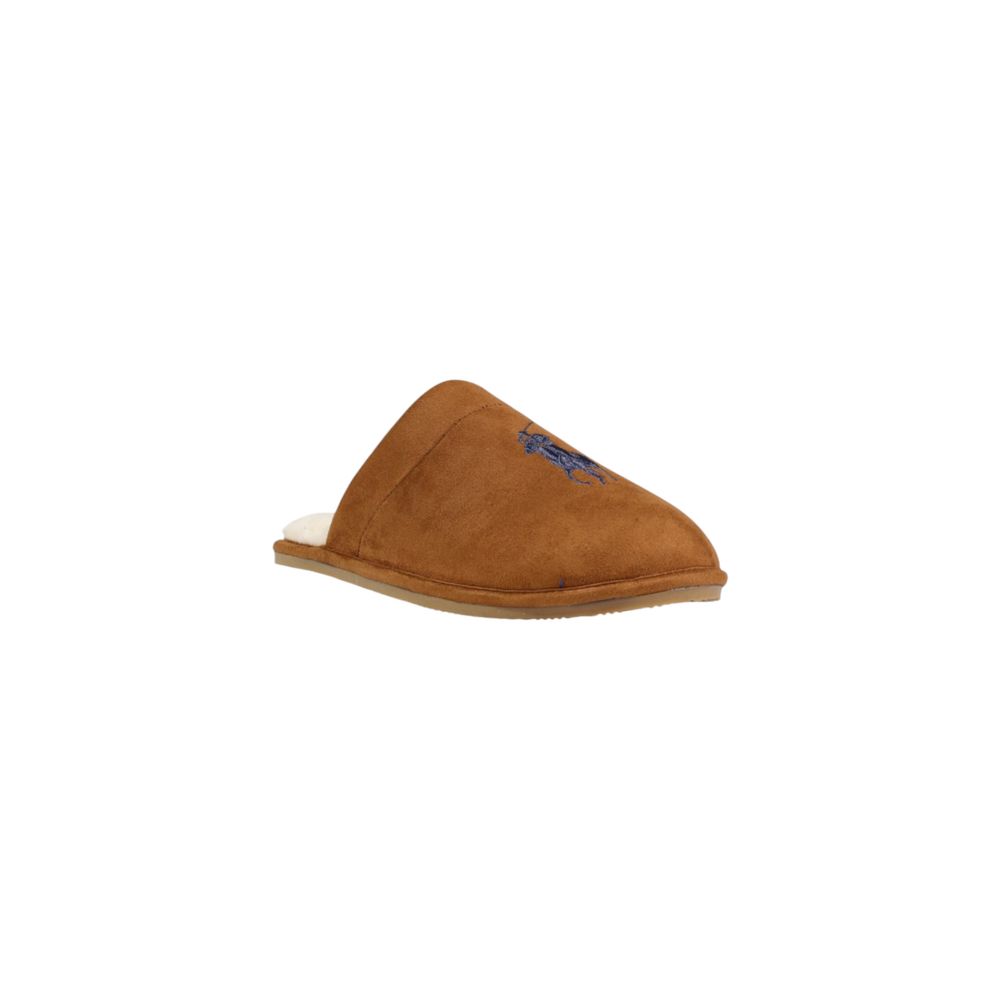 Pantuflas de tela marrón de Ralph Lauren