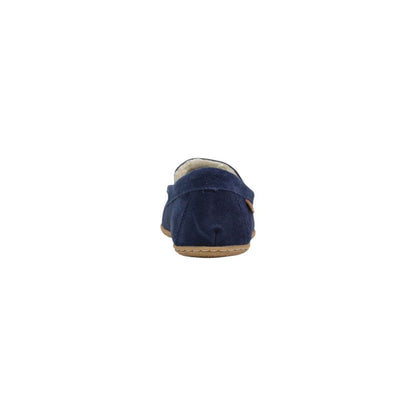 Pantuflas Ralph Lauren de cuero de ante azul
