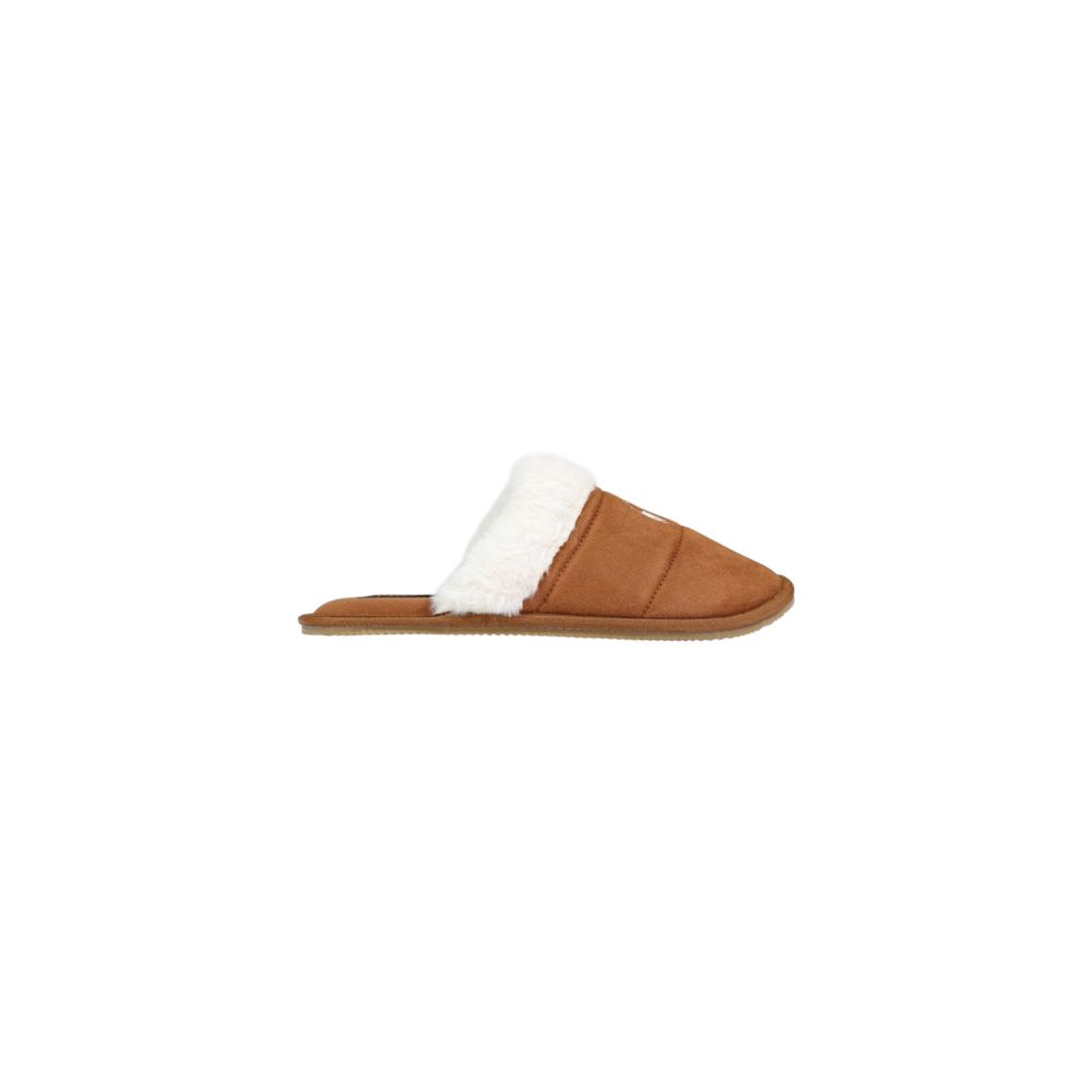 Pantoufles d'intérieur Ralph Lauren en textile marron, modèle Kelcie